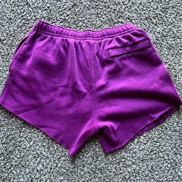 Nike Purple Fleece Shorts, Women's Large Lifting Shorts - Picture 4 of 6